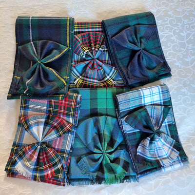 Mini Rosette Tartan Sash (Dancers Plaid)